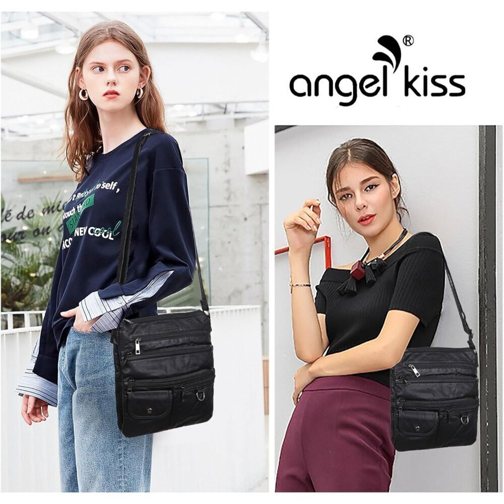 Small Crossbody Bag Women PU Leather Multi Pockets Handbag for Daily Use - Picture 6 of 7